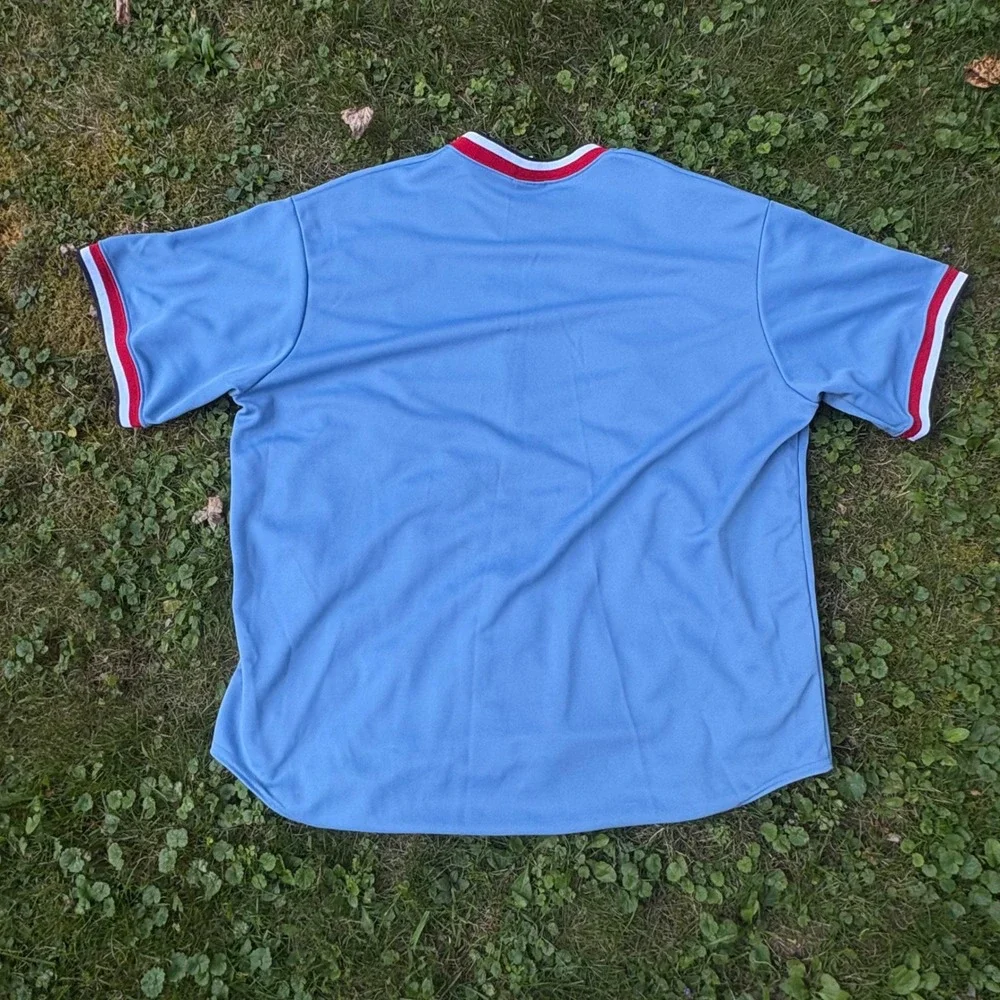 Majestic Cooperstown Collection Cardinals Jersey Mens 2X‎ Blue MLB